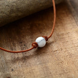 Semi Precious Stone Short Necklace Women Statement Necklaces