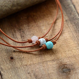 Semi Precious Stone Short Necklace Women Statement Necklaces