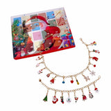 Christmas Advent Calendar DIY Pendant Charms Bracelets 24 Days Countdown