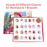 Christmas Advent Calendar DIY Pendant Charms Bracelets 24 Days Countdown