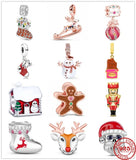 Christmas Candy Cookies Socks Snowman Bracelet Charm DIY Jewelry