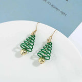 Crystal Snowman Christmas Earrings - Festive Party Jewelry