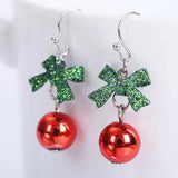 Crystal Snowman Christmas Earrings - Festive Party Jewelry