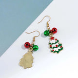 Crystal Snowman Christmas Earrings - Festive Party Jewelry