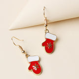 Christmas Tree Santa Claus Deer Bell Drop Earrings for Women Girls