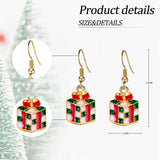 Christmas Tree Santa Claus Deer Bell Drop Earrings for Women Girls