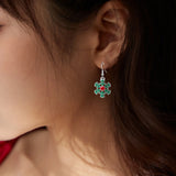 Christmas Tree Santa Claus Deer Bell Drop Earrings for Women Girls