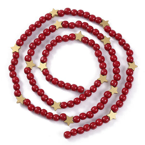 Christmas Wooden Hanging Beads Round Beads Creative Wooden Beads String
