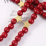 Christmas Wooden Hanging Beads Round Beads Creative Wooden Beads String