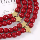 Christmas Wooden Hanging Beads Round Beads Creative Wooden Beads String