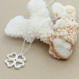 925 Silver Four-Leaf Clover Necklace Pendant