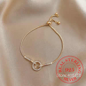 925 Sterling Silver Bracelet for Women, Party Expression Gift
