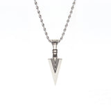 Classic Arrow Pendant Necklace Men Stainless Steel Rope Chain Necklace