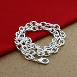 Classic Thick Lobster Clasp Men Necklace 925 Silver Chain Link Jewelry