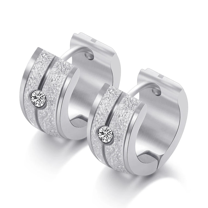 Zircon Crystal Hoop Earrings for Women