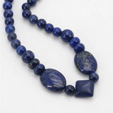 Egyptian Lapis Lazuli Stone Chain Beads Necklace Women Gift