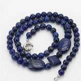 Egyptian Lapis Lazuli Stone Chain Beads Necklace Women Gift