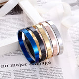 Five Colors Charm Bracelet Cuff Open Bangle Couple Love Jewelry
