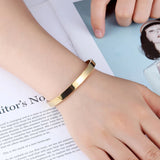 Five Colors Charm Bracelet Cuff Open Bangle Couple Love Jewelry