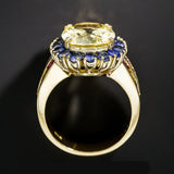 Classic Oval Citrine Ring for Women's Wedding Party