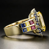 Classic Oval Citrine Ring for Women's Wedding Party