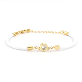 Heart Charm Bracelet Pave Zirconia Colorful Adjustable Rope Bracelet