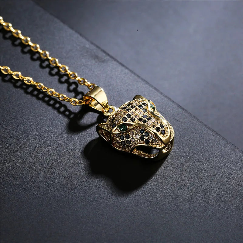 Animal Leopard Pendant Chain Necklace Gift