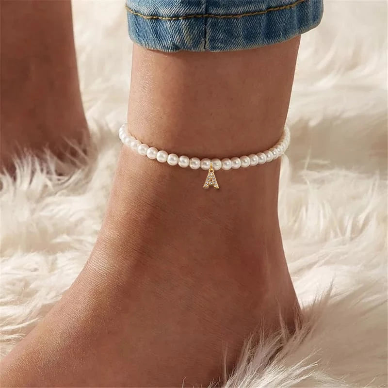 Classic Pearl Bead Anklet for Women Jewelry Gift