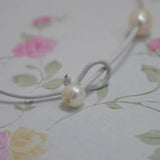 Classic Leather Pearl Necklace Rice Freshwater Pearls Rope