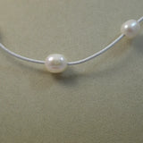 Classic Leather Pearl Necklace Rice Freshwater Pearls Rope