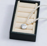 Rice Pearl Coin Pendant Necklace Freshwater Pearl Fine Jewelry