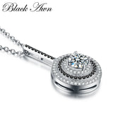 Silver Slide Necklace Round Bijoux Femme P074