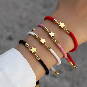 Stainless Steel Star Bracelet Colorful Charm Jewelry