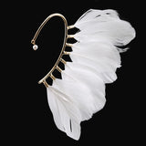 Feather Ear Hook Earrings for Women Without Piercing