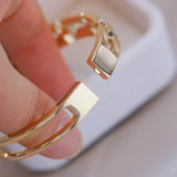 Women's Rectangle Link Bracelet Studded With Rhinestones