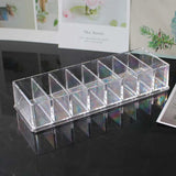 Clear Acrylic 8 Grids Makeup Organizer Lipstick Storage Jewelry Box
