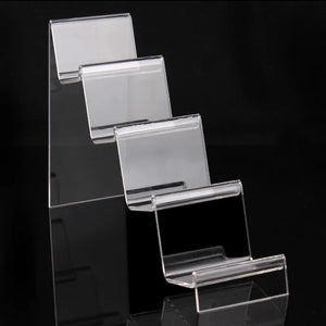 Clear Acrylic 4 Layers Phone Holder Mobile Phone Rack Wallet Stand
