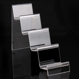 Clear Acrylic 4 Layers Phone Holder Mobile Phone Rack Wallet Stand