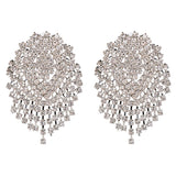 Clear Crystal Earrings Rhinestone Jewelry Long Geometric Earring