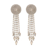 Clear Crystal Earrings Rhinestone Jewelry Long Geometric Earring