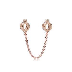 925 Silver Clip Beads Safety Chain Bracelet Accessory