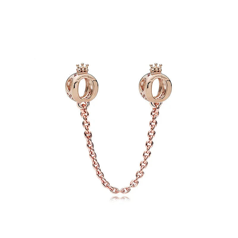 925 Silver Clip Beads Safety Chain Bracelet Accessory