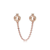 925 Silver Clip Beads Safety Chain Bracelet Accessory