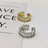 Clip Earrings CZ No Piercing Women Men Girl Jewelry Christmas