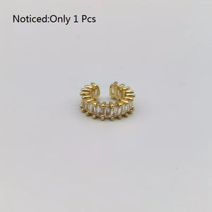 Clip Earrings CZ No Piercing Women Men Girl Jewelry Christmas