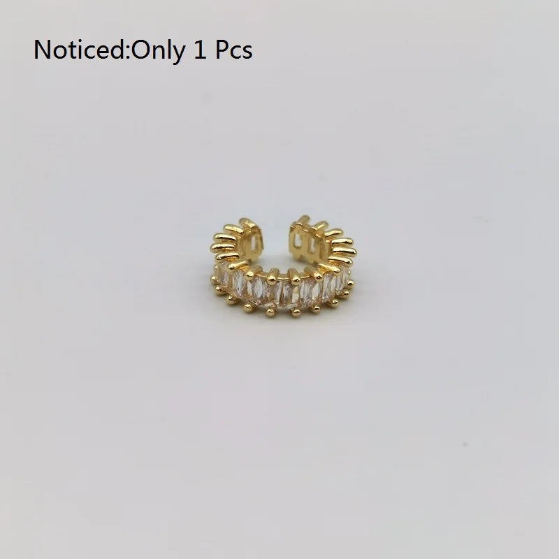Clip Earrings CZ No Piercing Women Men Girl Jewelry Christmas