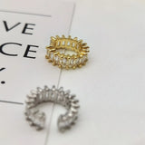Clip Earrings CZ No Piercing Women Men Girl Jewelry Christmas