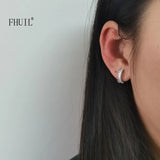 Clip Earrings CZ No Piercing Women Men Girl Jewelry Christmas