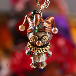 Clown Doll Pendant Necklace Retro Jewelry