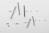 Copper Electroplated Two-hole Connecting Rod Earrings
